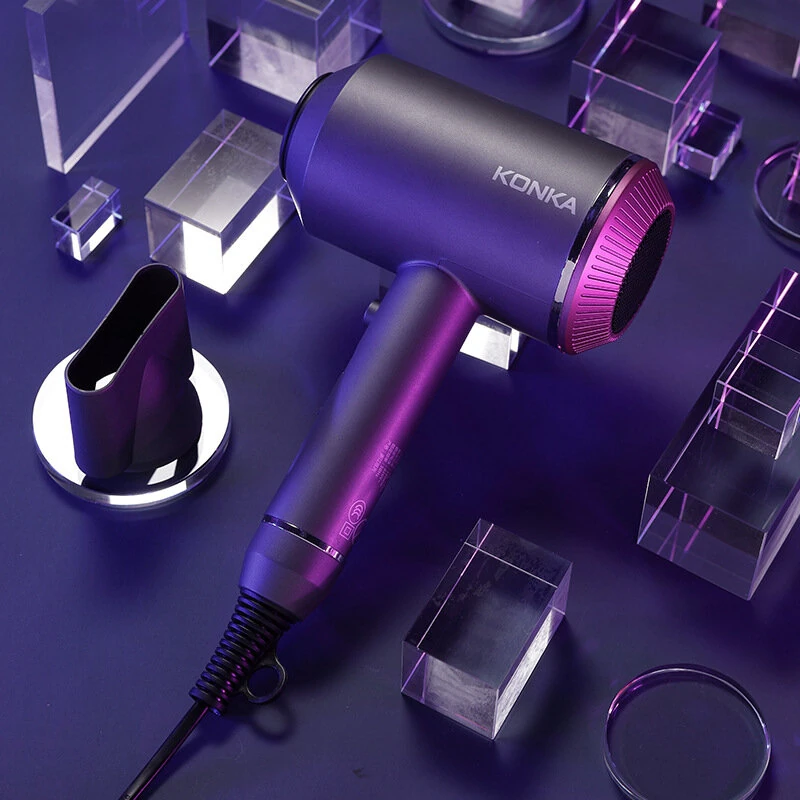 (image for) KONKA KG-1601 Hair Dryer 1600W 3 Drying Modes with Focused Airflow Nozzle Detachable Rear Cover 220V
