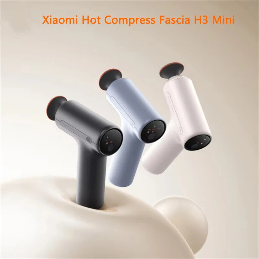 (image for) XIAOMI Mijia Fascia Gun H3 Mini Version With Hot Compress 12KG Percussion 3-Speed Vibration & Heat Therapy Smart Pressure Interactive Reminder Massage Gun